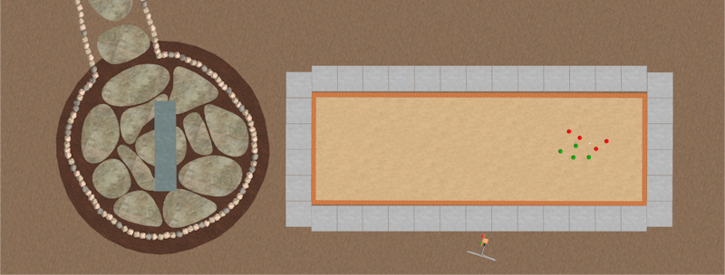 Patio and Bocce Court - Coming Soon!